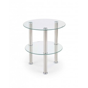 Стол журнальный HALMAR SARDINIA бесцветный/хром